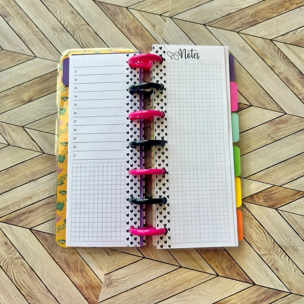 Happy planner skinny mini size undated alice in wonderland